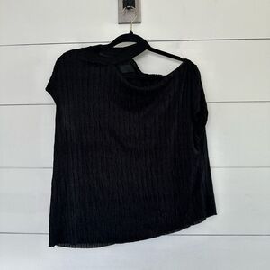 RtA Black Asymmetrical Blouse